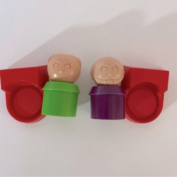 Tupper Kids Grandpa and Granddaughter Little Girl Figures with 2 Stands or Desks - Picture 4 of 4